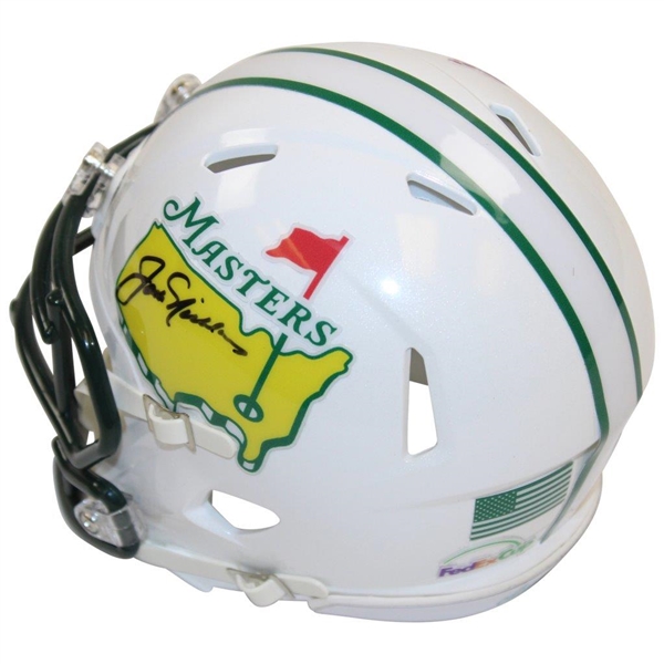Jack Nicklaus Signed Masters Themed Mini-Helmet JSA #XX35131