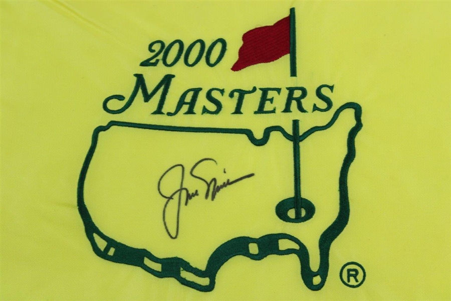 Jack Nicklaus Signed 2000 Masters Tournament Embroidered Flag JSA ALOA
