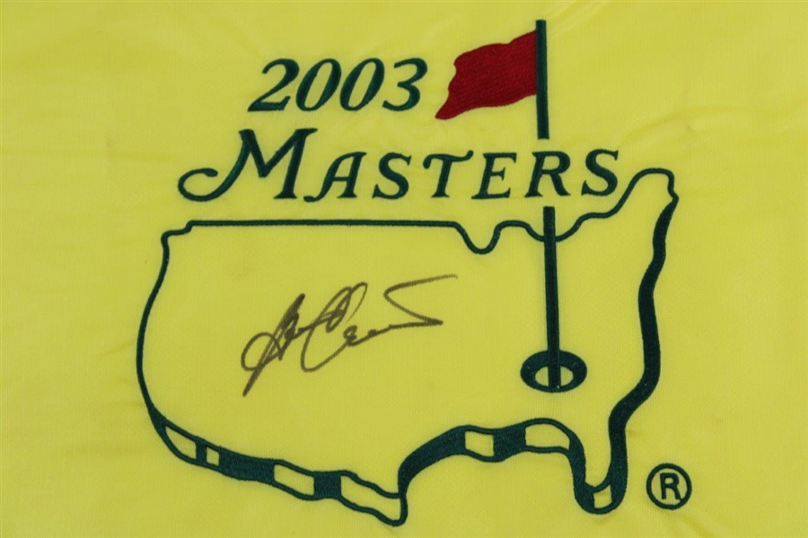 Ben Crenshaw Signed 2003 Masters Tournament Embroidered Flag JSA ALOA