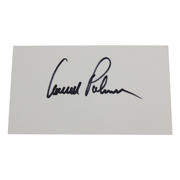 Arnold Palmer Signed 3x5 Index Card JSA ALOA