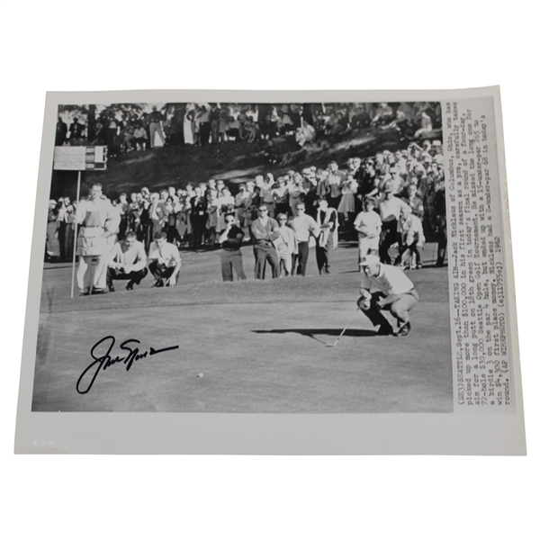 Jack Nicklaus Signed 1962 Seattle World's Fair Open Photo JSA ALOA