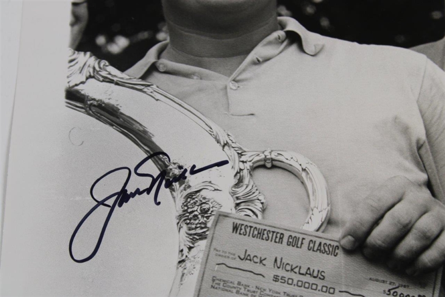 Jack Nicklaus Signed 1967 Westchester Golf Classic Photo JSA ALOA