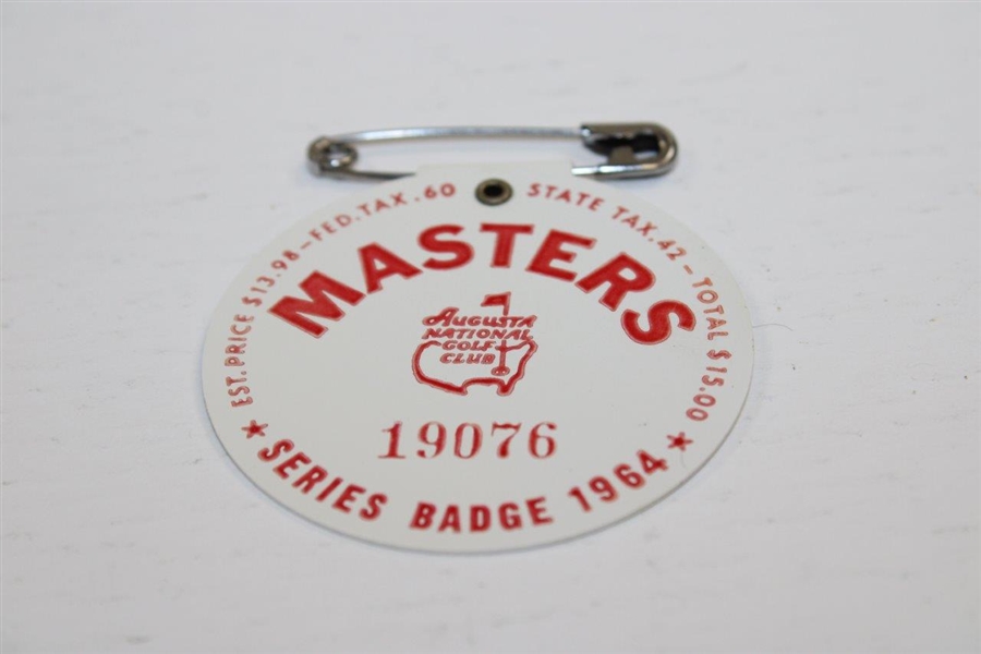 1964 Masters Tournament SERIES Badge #19076