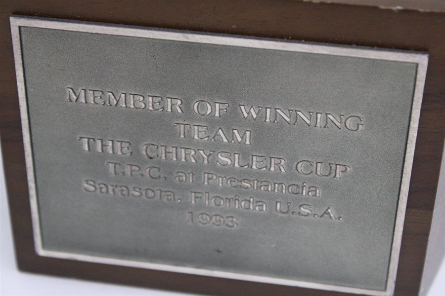 Chi Chi Rodriguez's 1993 The Chrysler Cup at T.P.C. Winning Team Member Trophy
