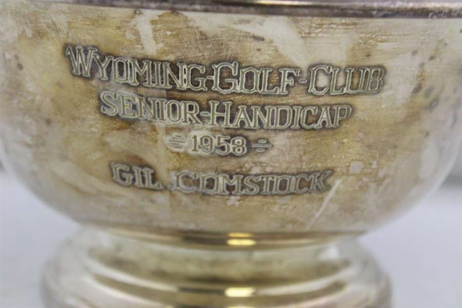 1958 Wyoming Golf Club Seniors Handicap Trophy Bowl Won by Gil Comstock