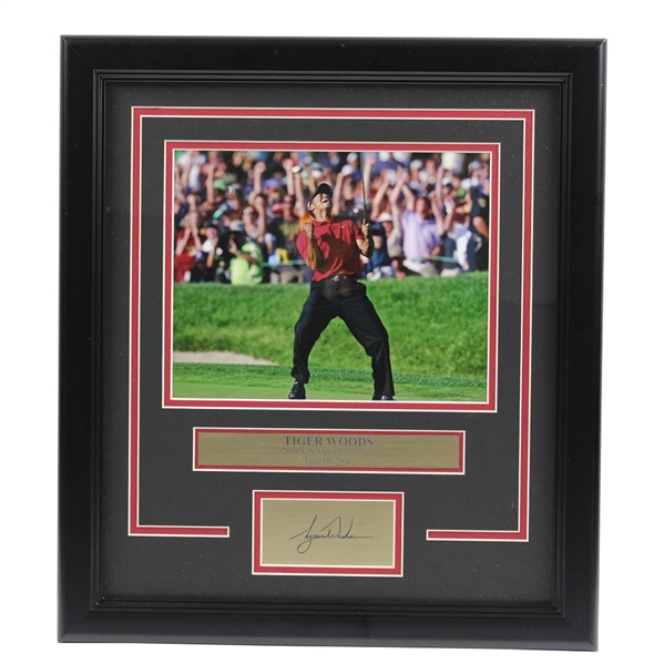 Tiger Woods 2008 U.S. Open Champion at Torrey Pines Display - Framed