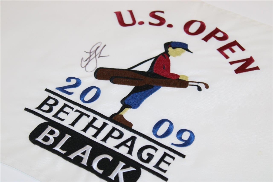 Lucas Glover Signed 2009 US Open at Bethpage Black Embroidered Flag PSA/DNA #M64768