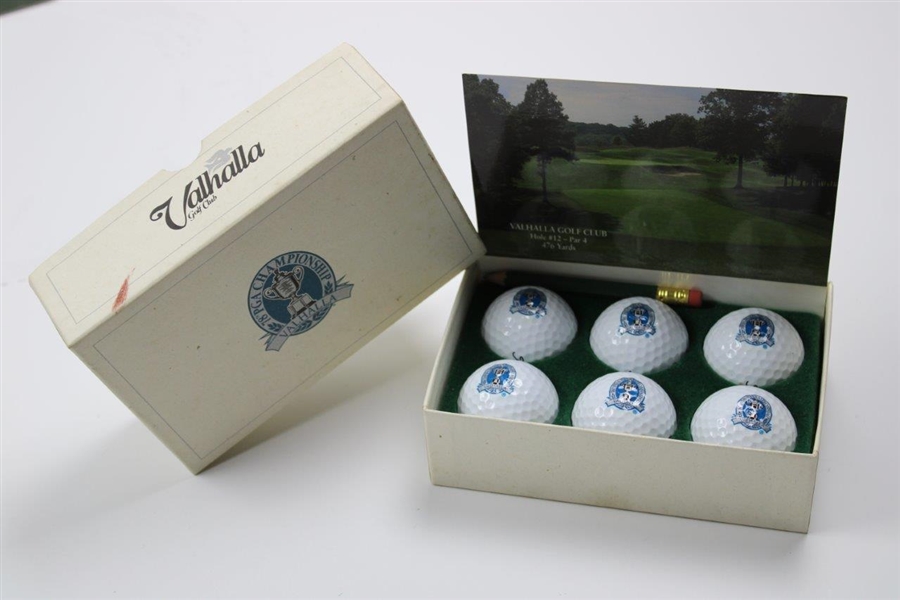1996 PGA Championship at Valhalla Program, Six(6) Balls in Box & Poster