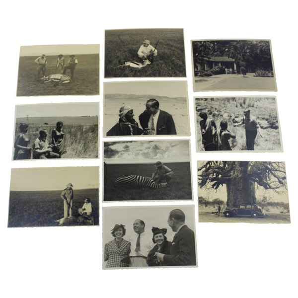 104 Original Walter Hagen Personal Vacation Photos - Hunting, Golfing, Egypt, Boomerangs, etc.