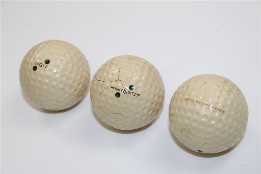 c. 1940 Wright & Ditson Needled Eagle Golf Balls (7 Balls) 15.6oz