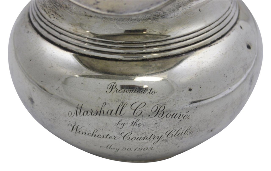 1903 Winchester Country Club Sterling Silver Pitcher Presented to Marshall C. Bouve