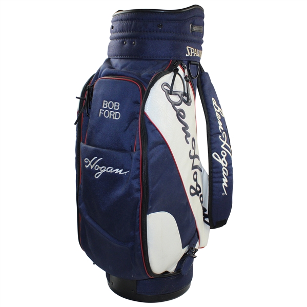 Bob Ford's Personal Used Ben Hogan Blue/White/Red Spalding Golf Bag - Oakmont Pro