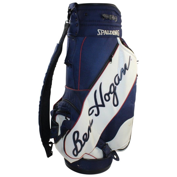 Bob Ford's Personal Used Ben Hogan Blue/White/Red Spalding Golf Bag - Oakmont Pro