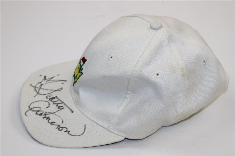 Scotty Cameron Signed White Masters Embroidered Patch Logo Hat JSA ALOA