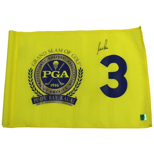 Nick Price Signed Grand Slam of Golf at Poipu Bay, Kauai Course Hole #3 Flag JSA ALOA