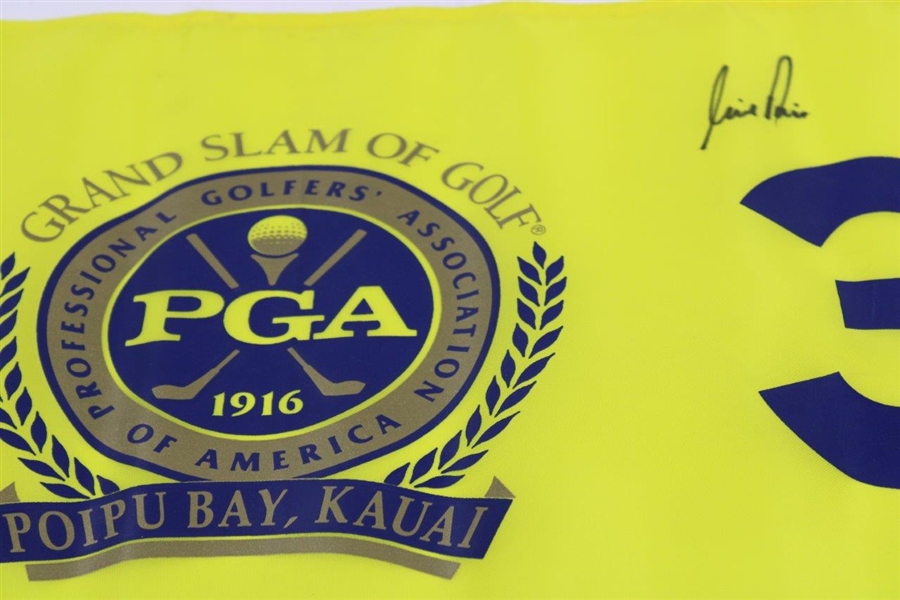 Nick Price Signed Grand Slam of Golf at Poipu Bay, Kauai Course Hole #3 Flag JSA ALOA