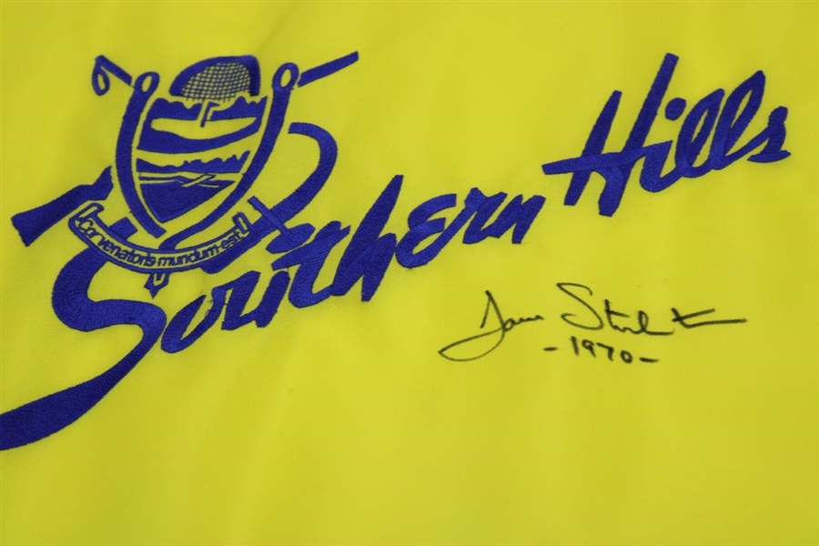 Dave Stockton Signed Southern Hills Yellow Course Flag with '1970' JSA ALOA
