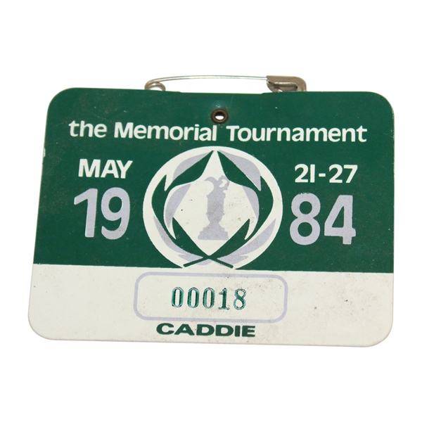 1984 The Memorial Tournament Caddie Badge #00018 - Jack Nicklaus Winner