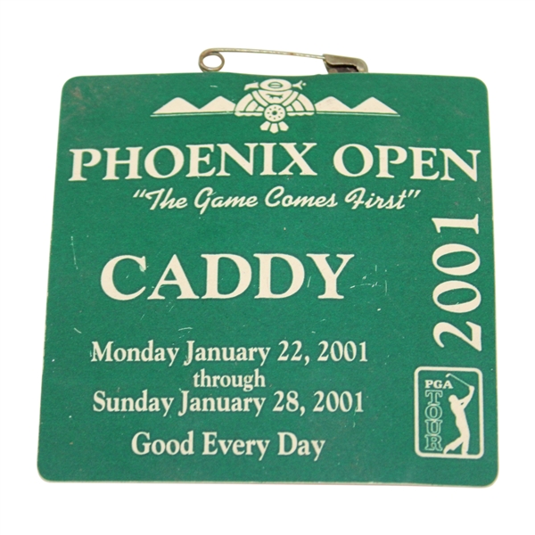2001 Phoenix Open Official Caddy Badge - Linn Strickler Collection