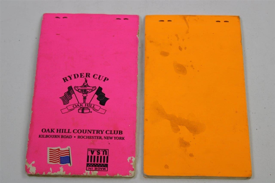 1999 Ryder Cup & 1995 Ryder Cup Official Used Yardage Books - Linn Strickler Collection