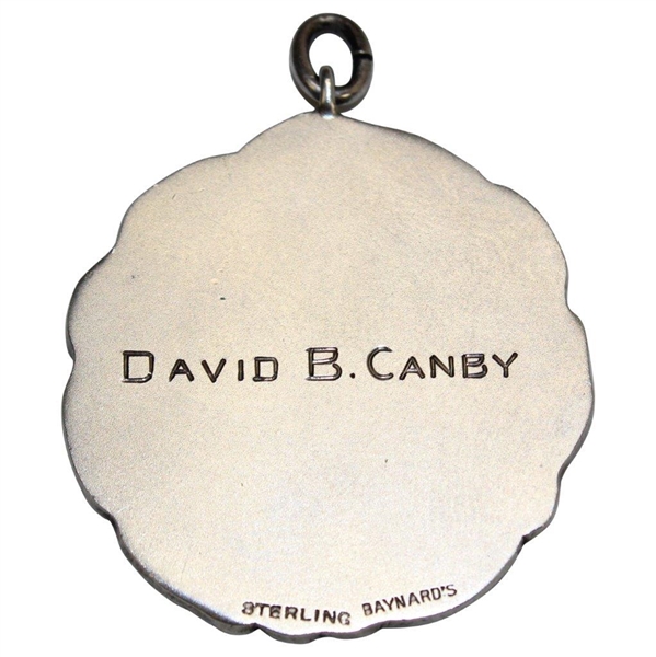 Wilmington Country Club Sterling Silver Golf Medal - David B. Canby