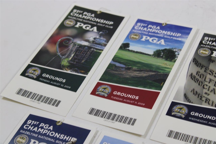 Complete 2009 PGA Championship at Hazeltine National Golf Club Ticket Set