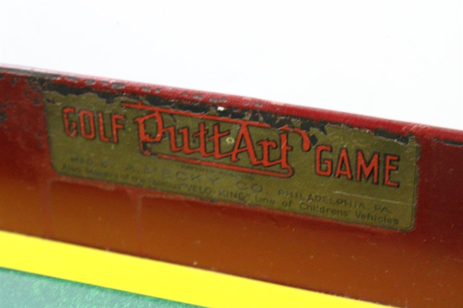 Vintage Fold Out Metal Putt-Art Golf Game Board by A. Merck Co. Golf Putting Game