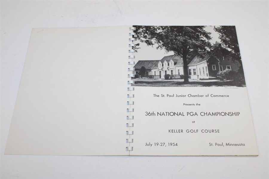 1954 PGA Championship at Keller Golf Course Official Program - Chick Harbert Winner