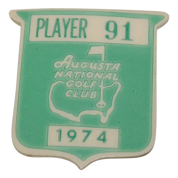 1974 Masters Tournament Contestant Badge #91