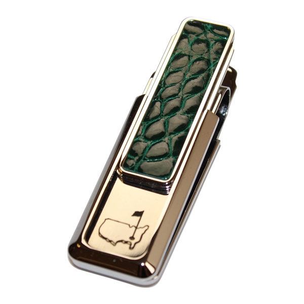 2007 Augusta National GC Masters Tournament Gift - Alligator Skin Money Clip in Box with Card