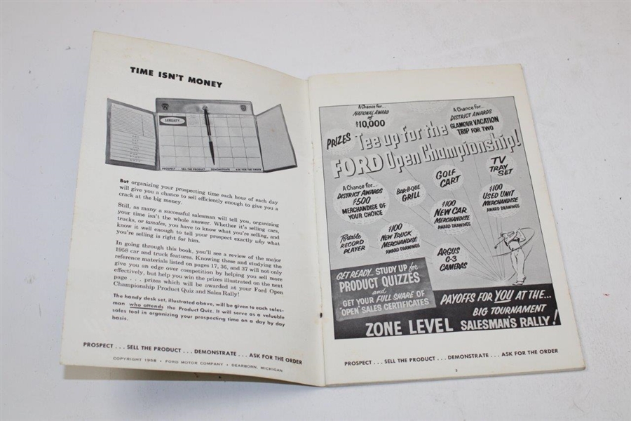 1958 Ford Motor Company Open Championship Program Brochure