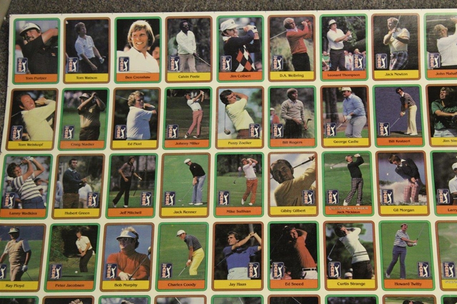 1981 Donruss Pga Tour Uncut Card Sheet W/2 Jack Nicklaus Rookie Cards