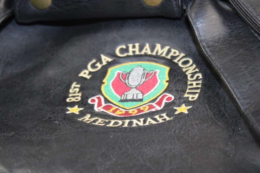 1999 PGA Championship at Medinah Large Leatherette Bag w/Embroidered Logo - Tiger Woods Win