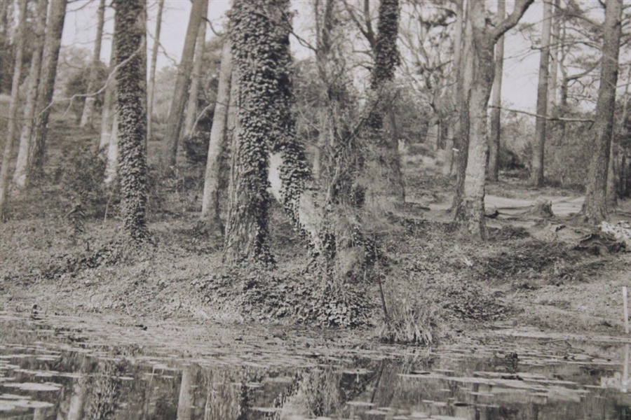 1930's Augusta National GC Original Photo of Pond/Lake on Future Construction Site of Hole #8