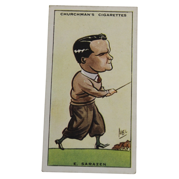 Gene (E. for Eugene) Sarazen Churchman's Prominent Golfers Card No. 35 of 50 Card Series