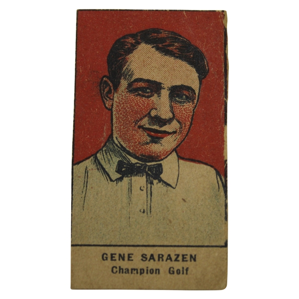 1921 Gene Sarazen W551 'Champion Golf' Hand Cut Golf Strip Rookie Card