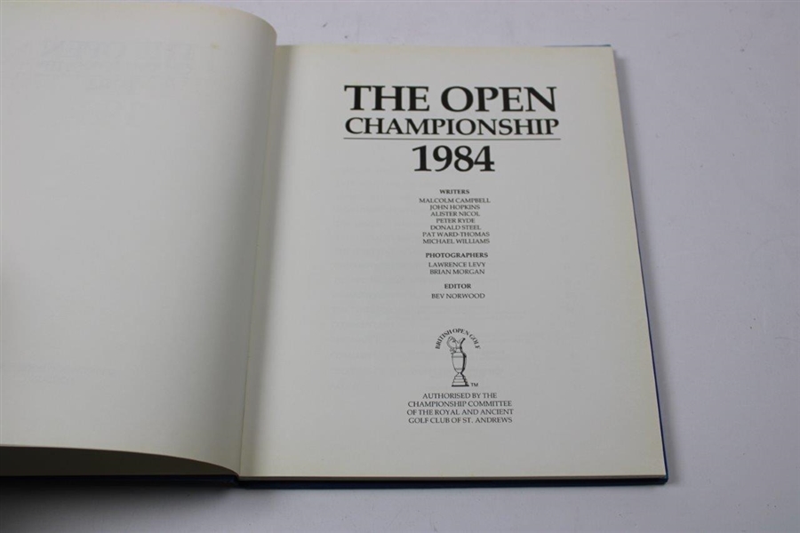 1984 OPEN Program & Yardage Book w/Rose Signed Old Course Scorecard & Els Signed Photo JSA ALOA