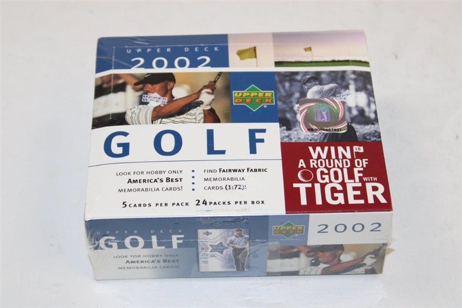 2002 Upper Deck Unopened Golf Card Box Set - 5 Cards/Pk - 24 Packs - US0000697831 - Sealed
