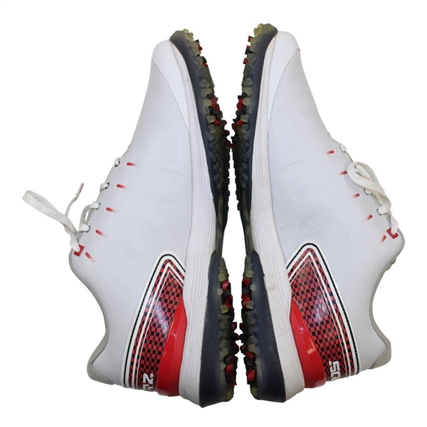 John Daly's Signed Personal Sqairz 'White with Red' Golf Shoes - Size 12 JSA ALOA
