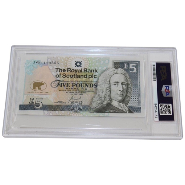 Jack Nicklaus Signed Royal Bank of Scotland 5 Pound Note PSA/DNA Certified Auto Grade Authentic #84254354