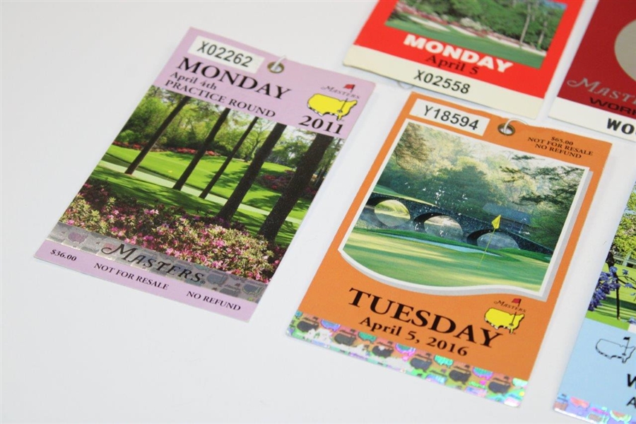 1999, 2000, 2011, 2016 & 2022 Masters Tournament Tickets