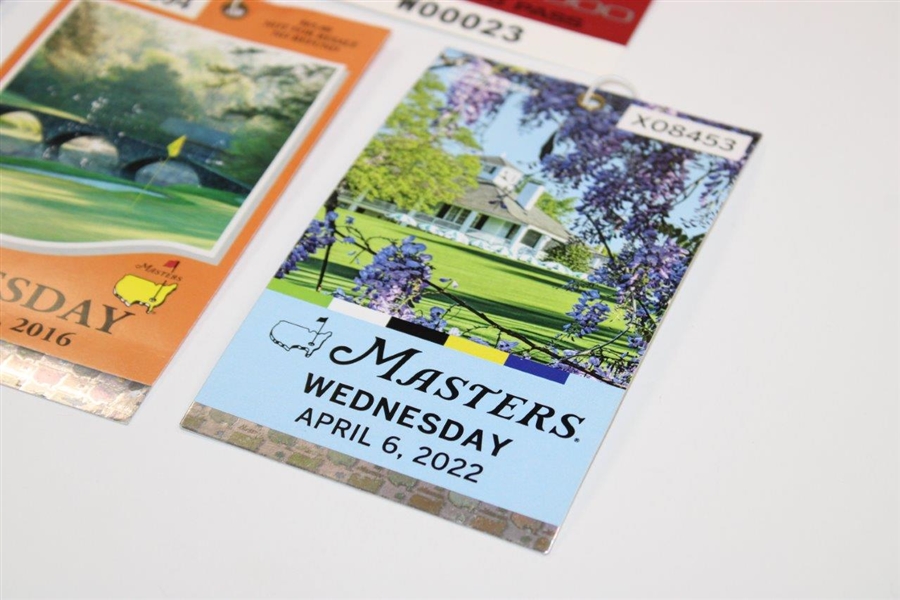 1999, 2000, 2011, 2016 & 2022 Masters Tournament Tickets