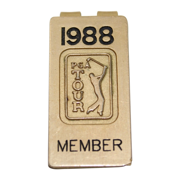 Bobby Clampett's Personal 1988 PGA Tour Member Money Clip/Badge