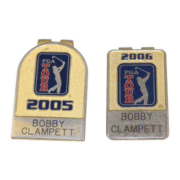 Bobby Clampett's Personal 2005 & 2006 PGA Tour Member Money Clip/Badges