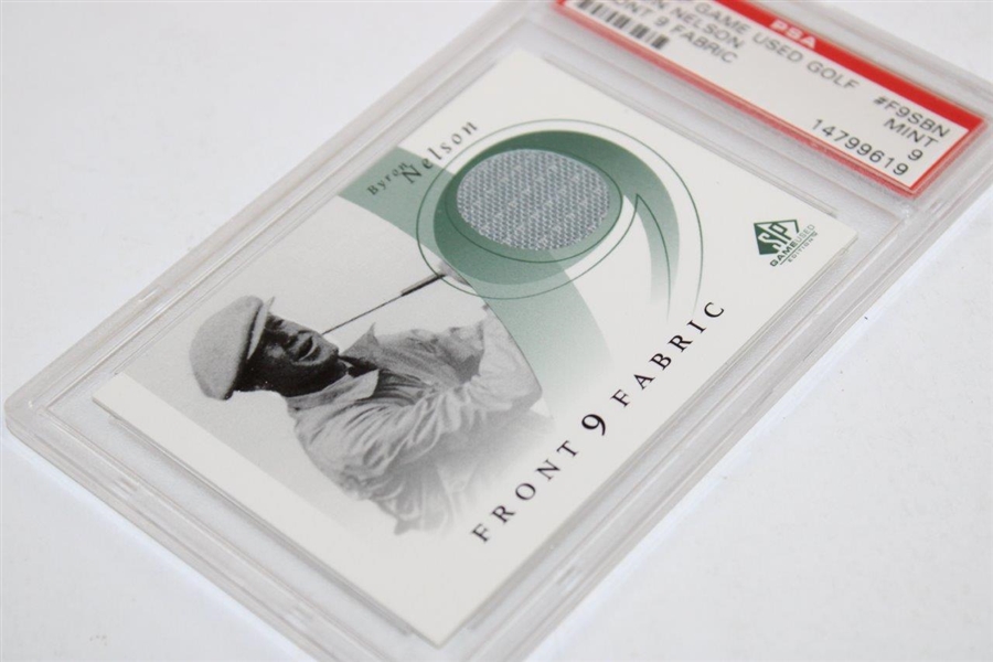 Byron Nelson 2002 SP Game Used Golf Card Front 9 Fabric #F9SBN PSA 9 MINT #14799619