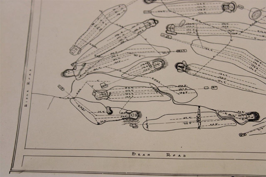 Early 1930's Ridgewood Golf Course of Cleveland, Ohio Drainage Plan - Wendell Miller Collection