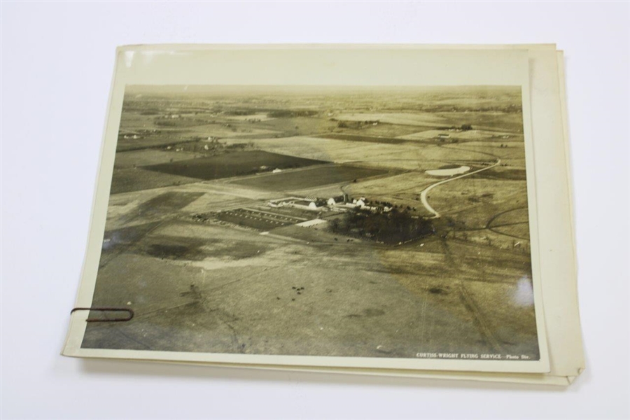 Early 1930's Aerial Photo And 2 Letters Regarding Farm Buildings Of Mr. Nafziger - Wendell Miller Collection