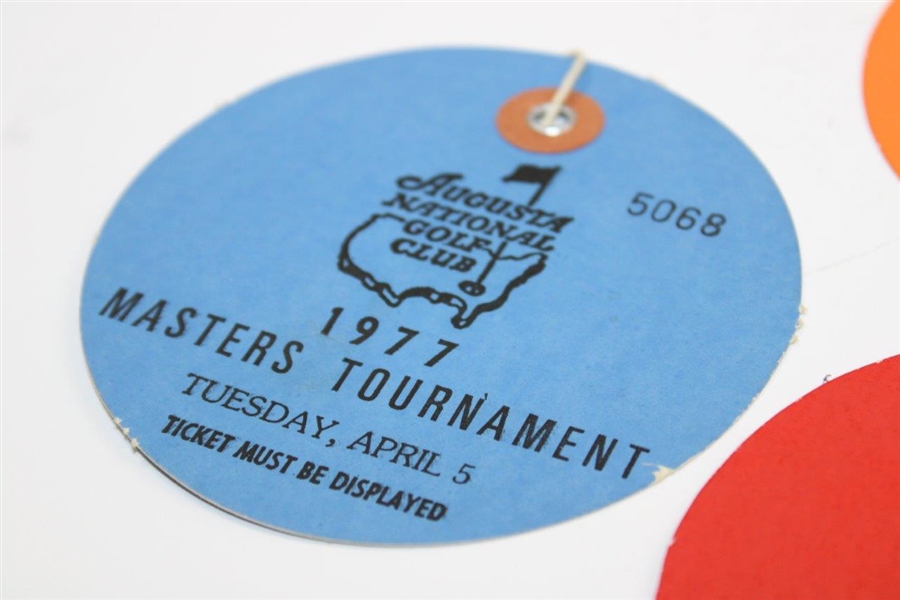 Six (6) Masters Tournament Monday & Tuesday Tickets - 1973, 1974, 1977, 1978, 1980 & 1981