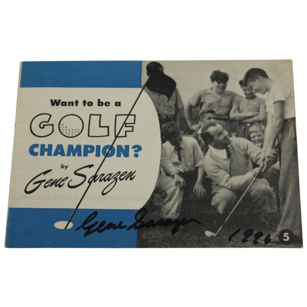 Gene Sarazen Signed 'Want to be a Golf Champion?' Booklet #5 JSA ALOA