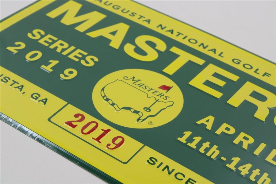 2019 Masters Tournament Metal Badge Sign - New In Wrapper